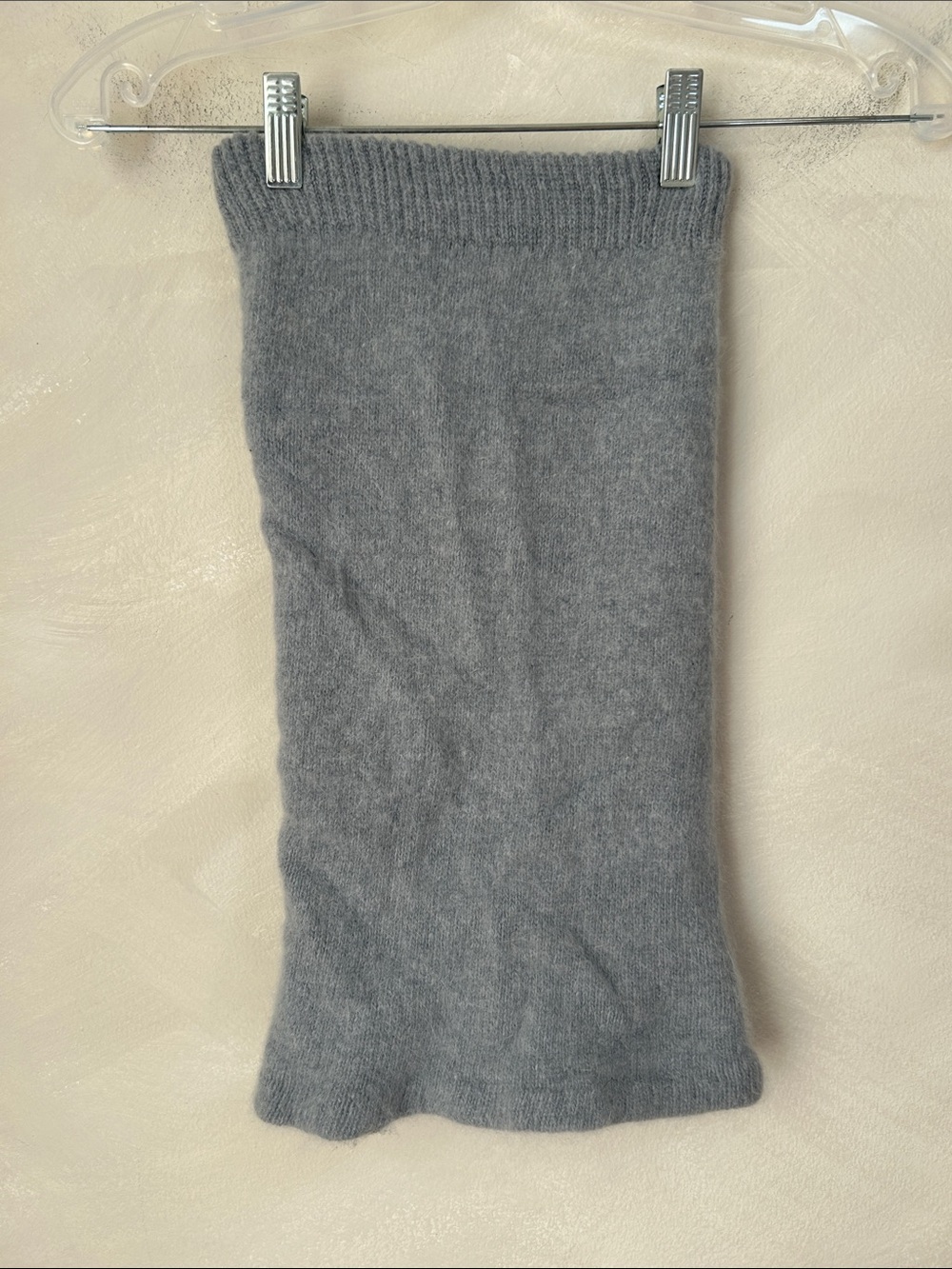 Lambswool Angora Buff Scarf Neckwarmer Gaiter baby blue winter cozy vintage